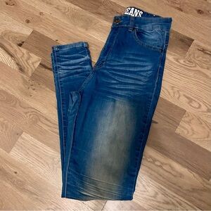 VIP Jeans Skinny High Rise Jegging Denim Blue Jeans Juniors sz 9 EUC